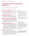 ENCEPHALITIS IN ADULTS CAUSED BY HERPES SIMPLEX VIRUS cover