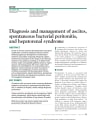 DIAGNOSIS AND MANAGEMENT OF ASCITES, SPONTANEOUS BACTERIAL PERITONITIS, AND HEPATORENAL SYNDROME cover