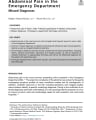 ABDOMINAL PAIN IN THE EMERGENCY DEPARTMENT cover