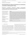 RECOMMENDATIONS FOR INFLUENZA AND STREPTOCOCCUS PNEUMONIAE VACCINATION IN ELDERLY PEOPLE IN CHINA cover