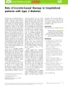 ROLE OF INCRETIN-BASED THERAPY IN HOSPITALIZED PATIENTS WITH TYPE 2 DIABETES cover