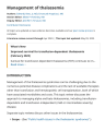MANAGEMENT OF THALASSEMIA cover