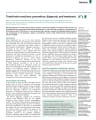 TRANSFUSION REACTIONS: PREVENTION, DIAGNOSIS, AND TREATMENT cover