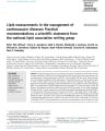 LIPID MEASUREMENTS IN THE MANAGEMENT OF CARDIOVASCULAR DISEASES: PRACTICAL RECOMMENDATIONS cover