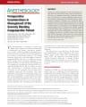 PERIOPERATIVE CONSIDERATIONS IN MANAGEMENT OF THE SEVERELY BLEEDING COAGULOPATHIC PATIENT cover