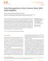 Early Anticoagulation in Acute Ischemic Stroke With Atrial Fibrillation cover