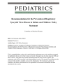 RECOMMENDATIONS FOR THE PREVENTION OF RESPIRATORY SYNCYTIAL VIRUS DISEASE IN INFANTS AND CHILDREN: POLICY STATEMENT cover