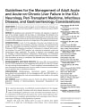 GUIDELINES FOR THE MANAGEMENT OF ADULT ACUTE AND ACUTE-ON-CHRONIC LIVER FAILURE IN THE ICU: NEUROLOGY, PERI-TRANSPLANT MEDICINE, INFECTIOUS DISEASE, AND GASTROENTEROLOGY CONSIDERATIONS cover
