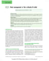 FLUID MANAGEMENT OF THE CRITICALLY ILL CHILD cover