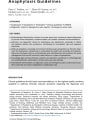 MAJOR KNOWLEDGE GAPS IN THE DIAGNOSIS AND MANAGEMENT OF ANAPHYLAXIS cover