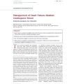MANAGEMENT OF HEART FAILURE-RELATED CARDIOGENIC SHOCK cover