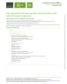 THE DIAGNOSIS AND MANAGEMENT OF EXTRAUTERINE AND UTERINE ECTOPIC PREGNANCY cover
