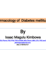 PHARMACOLOGY OF DIABETES MELLITUS cover