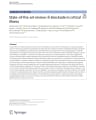 STATE - OF - THE - ART REVIEW: ß - BLOCKADE IN CRITICAL ILLNESS cover