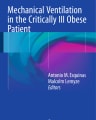 MECHANICAL VENTILATION IN THE CRITICALLY ILL OBESE PATIENT cover