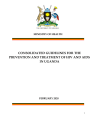 CONSOLIDATED GUIDELINES FOR THE PREVENTION AND TREATMENT OF HIV AND AIDS IN UGANDA cover