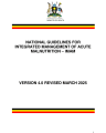NATIONAL GUIDELINES FOR INTEGRATED MANAGEMENT OF ACUTE MALNUTRITION – IMAM cover
