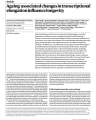 AGEING-ASSOCIATED CHANGES IN TRANSCRIPTIONAL ELONGATION INFLUENCE LONGEVITY cover