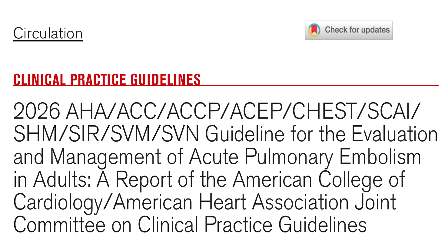 Acute Pulmonary Embolism