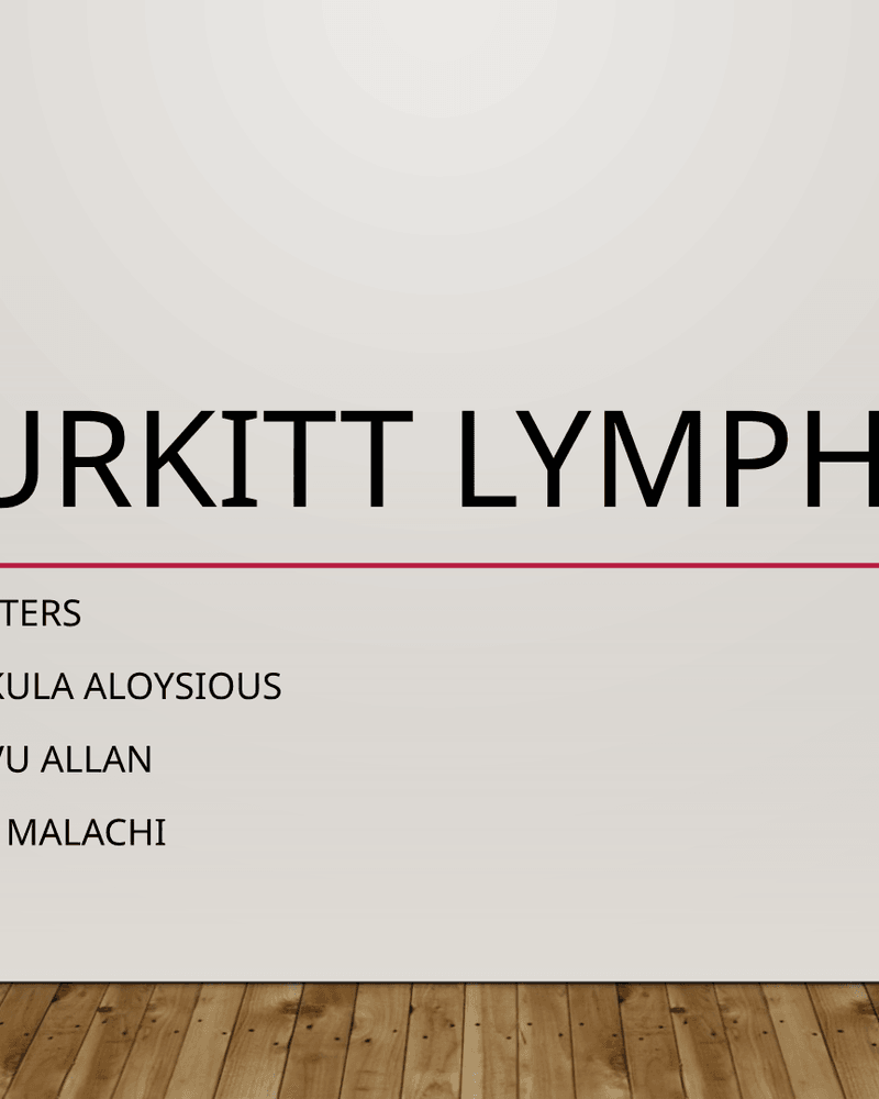 BURKITT LYMPHOMA cover