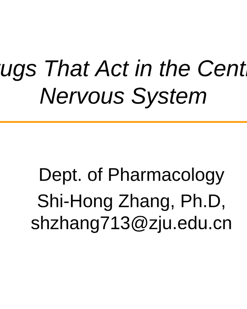 Central Nervous System Drugs and Disorders cover