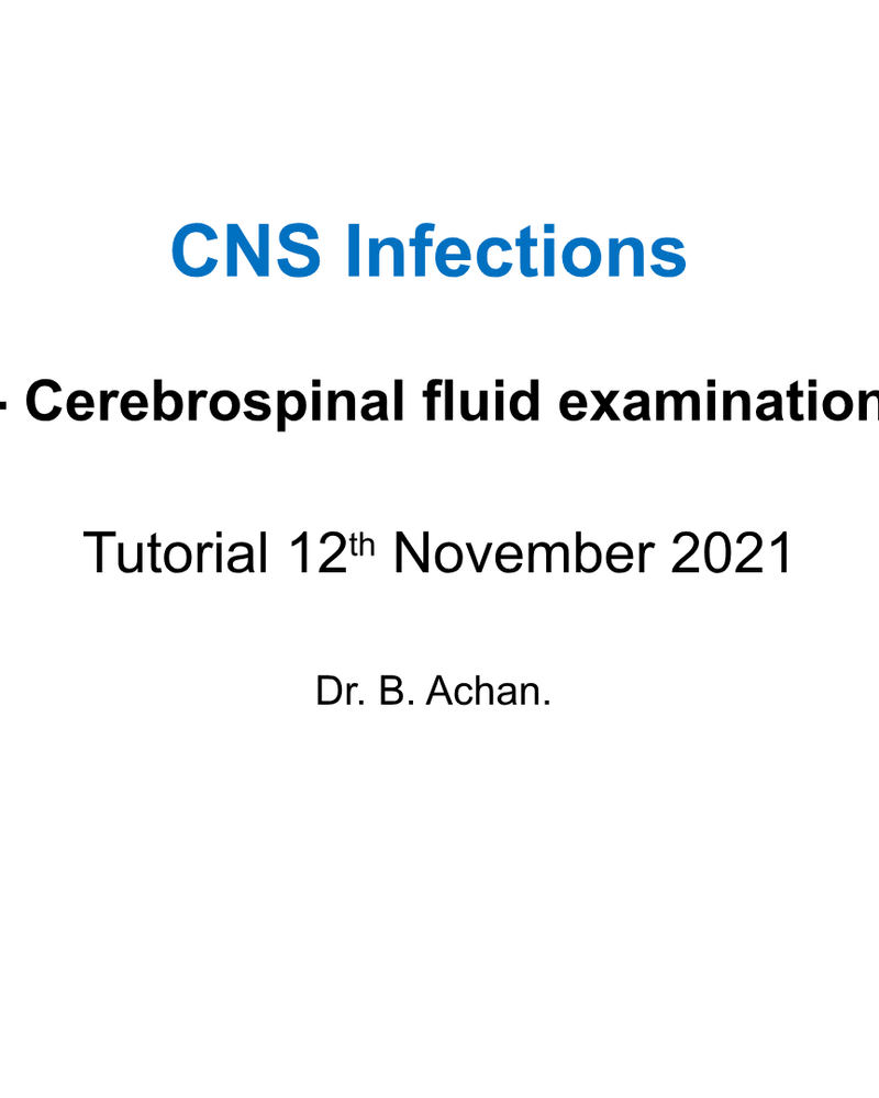 CNS Infections: Meningitis and Beyond cover
