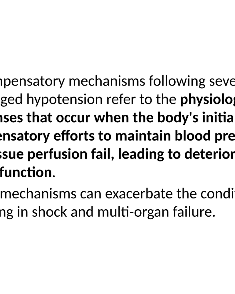 Decompensatory Mechanisms in Severe Hypotension cover