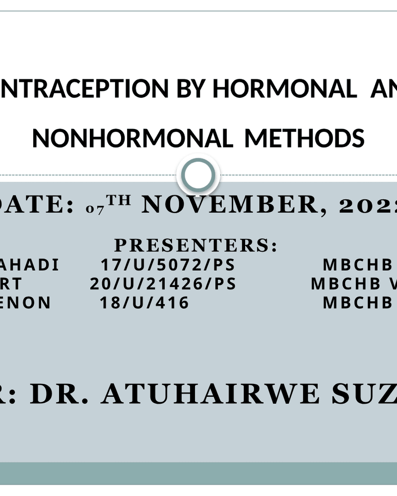 Hormonal and Non-Hormonal Contraceptive Methods cover