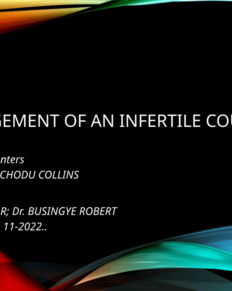 Infertile couple Management cover