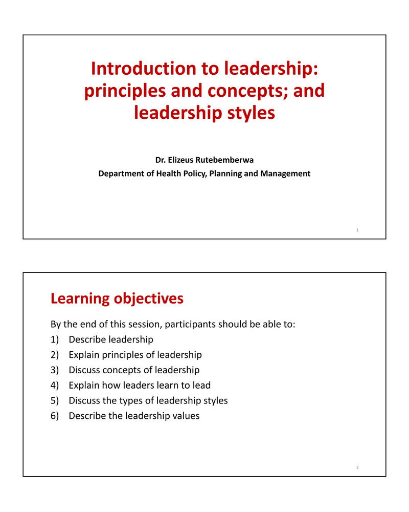 Leadership Principles, Concepts, and Styles cover