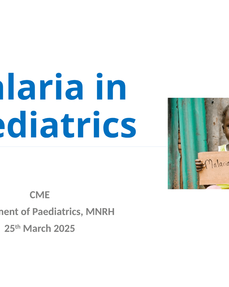 Malaria Rx in Pediatrics cover