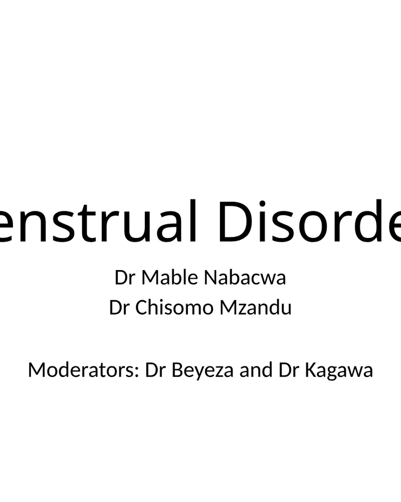 Menstrual disorders cover