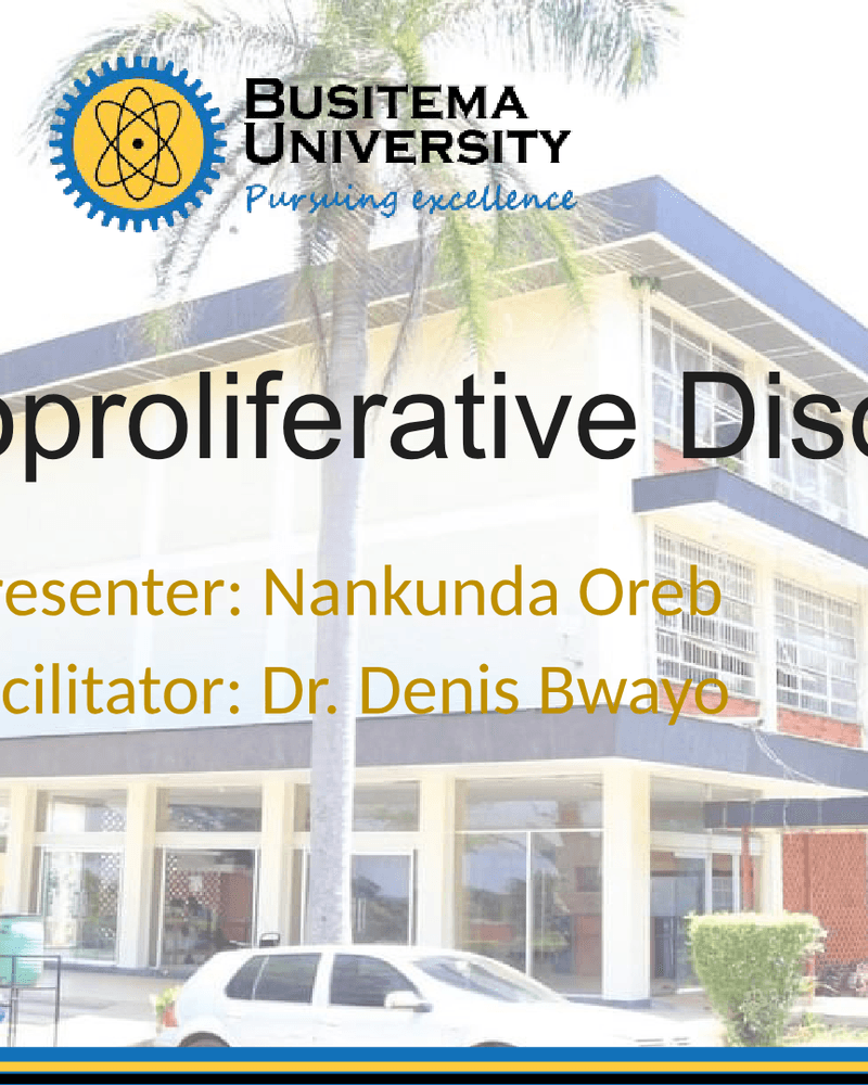 Myeloproliferative disorders cover