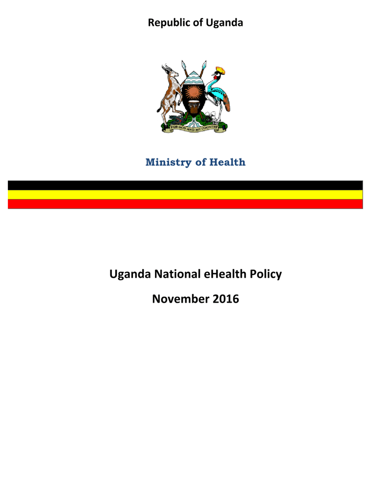 Uganda National eHealth Policy cover