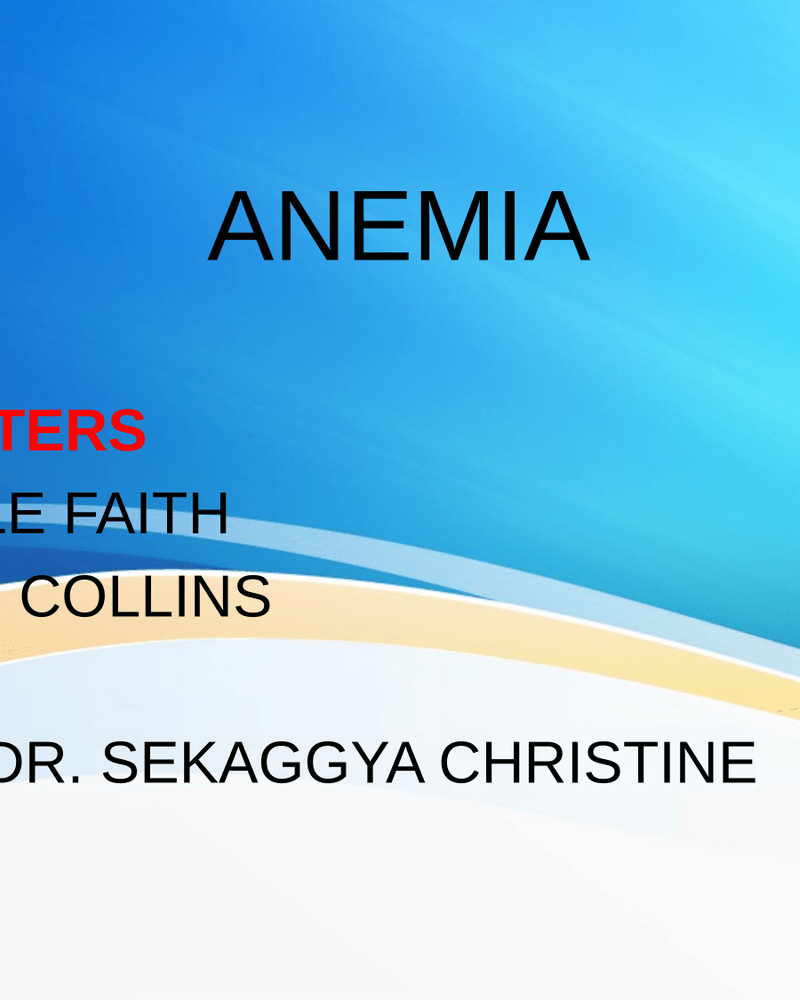 ANEMIA PRESENTATION cover