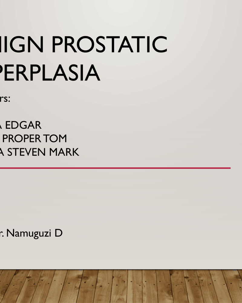Benign Prostatic Hyperplasia cover