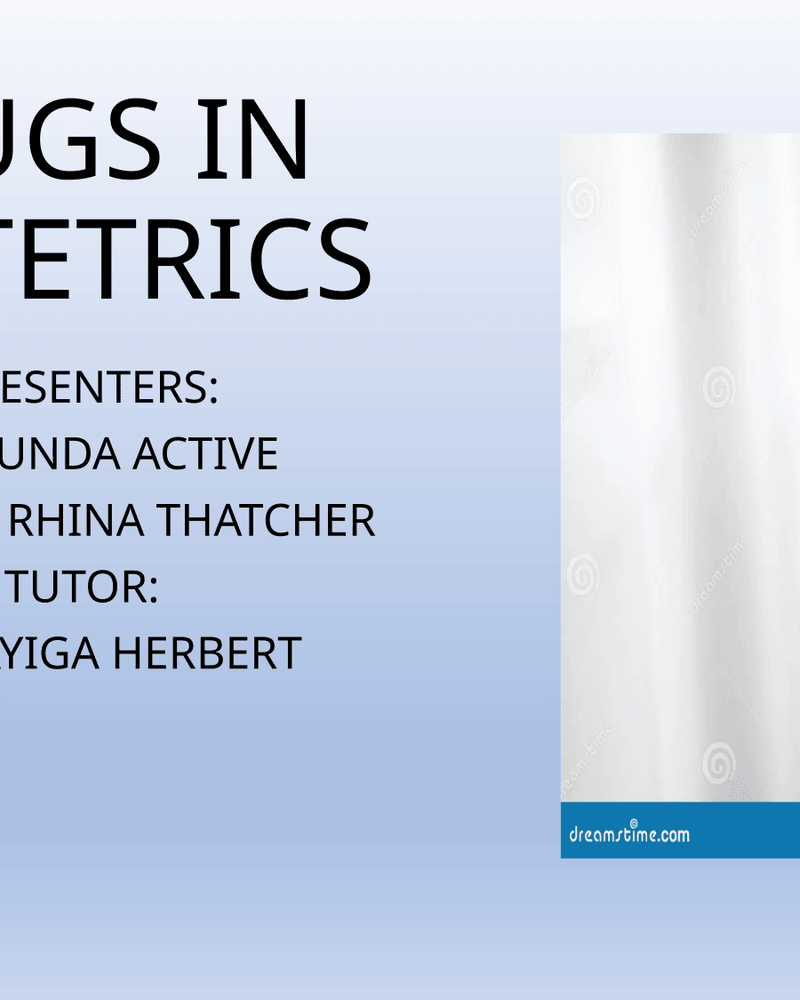 DRUGS IN OBSTETRICS cover