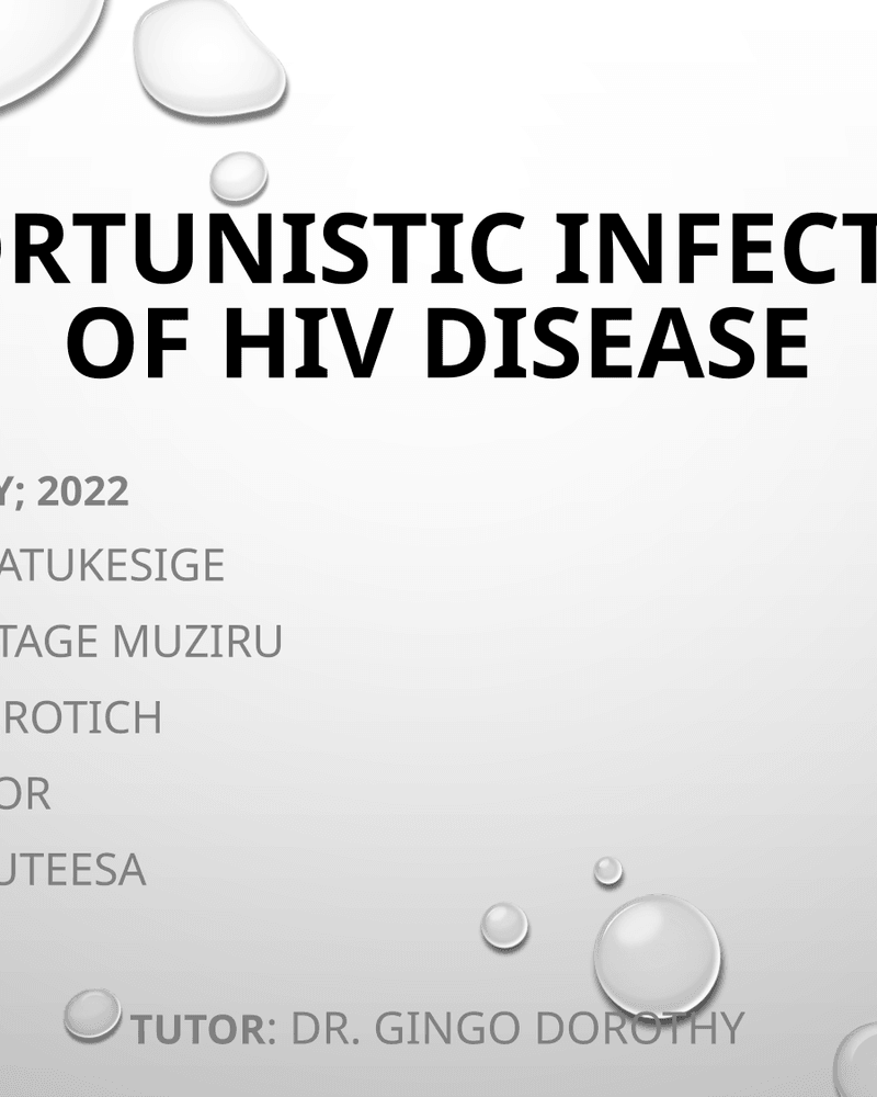 OPPORTUNISTIC--INFECTIONS OF HIV DISEASE cover