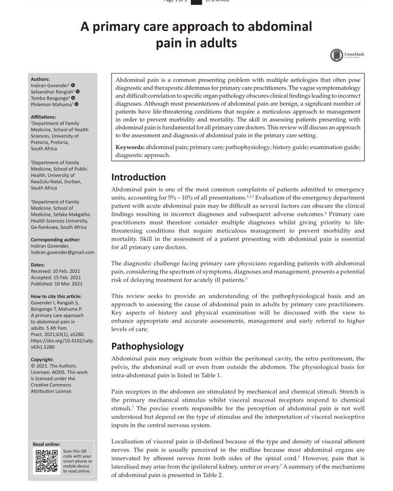 Approach to a patient with abdominal pain2 cover