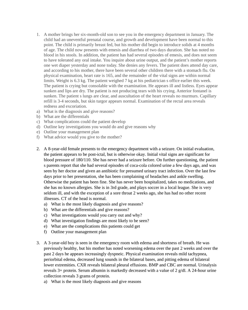 pediatrics essay cover