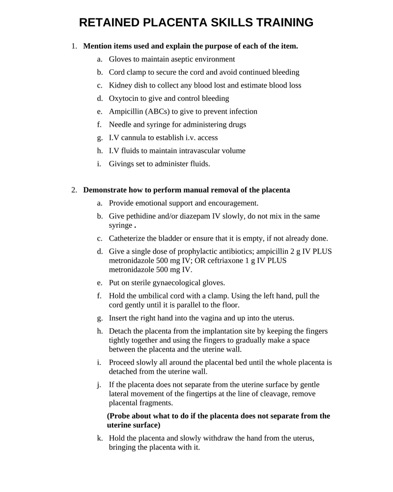 Manual Removal of placenta Skills training March 2020(3) cover