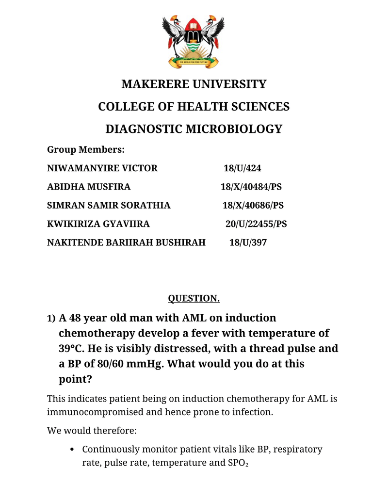 Diagnostc Microb assignment final cover