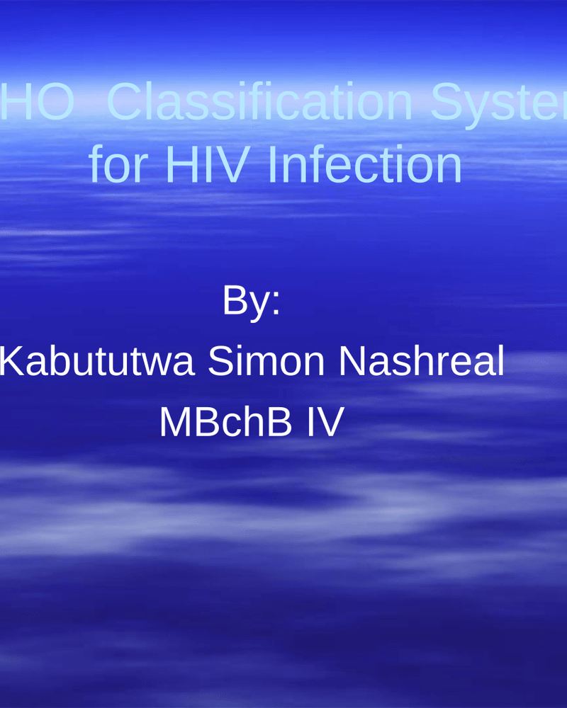 WHO Clin Stag of HIV cover