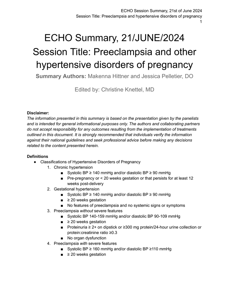 ECHO Summary, 21/JUNE/2024 cover