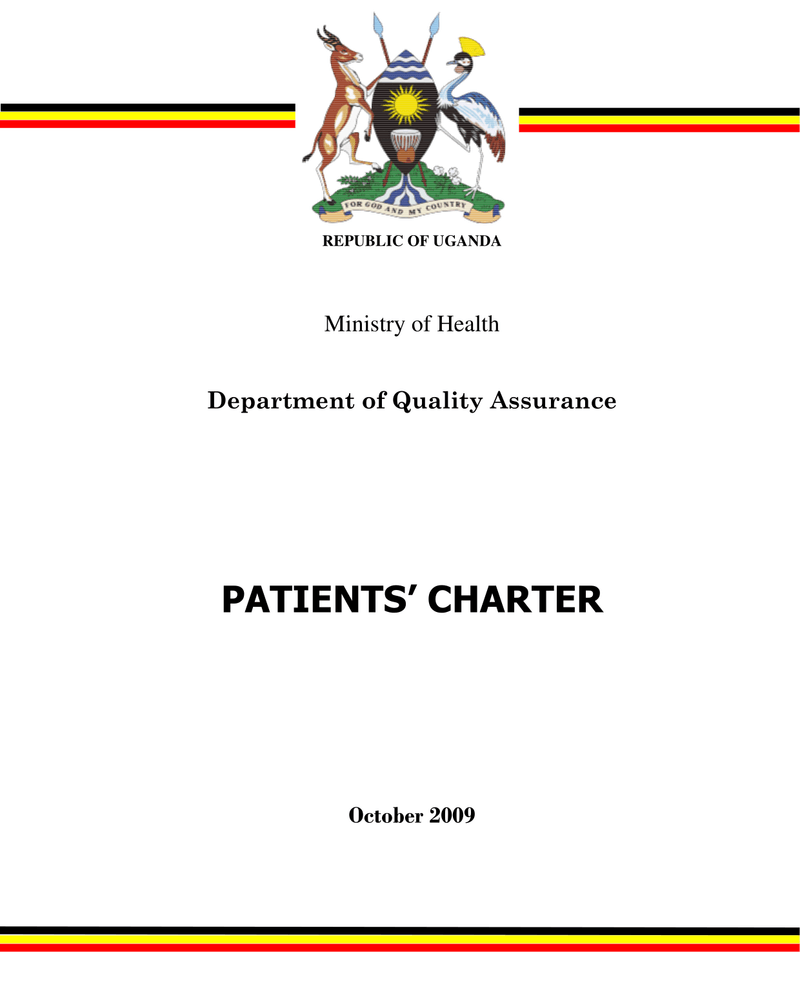 PATIENTS' CHARTER cover