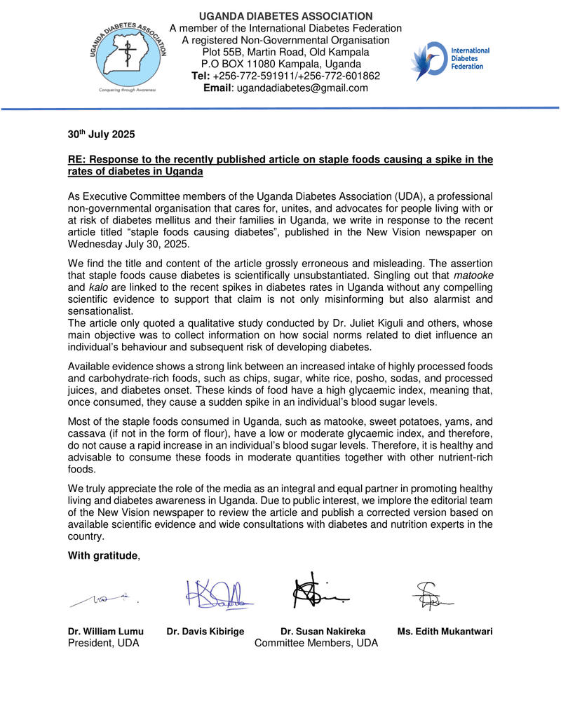 UGANDA DIABETES ASSOCIATION cover