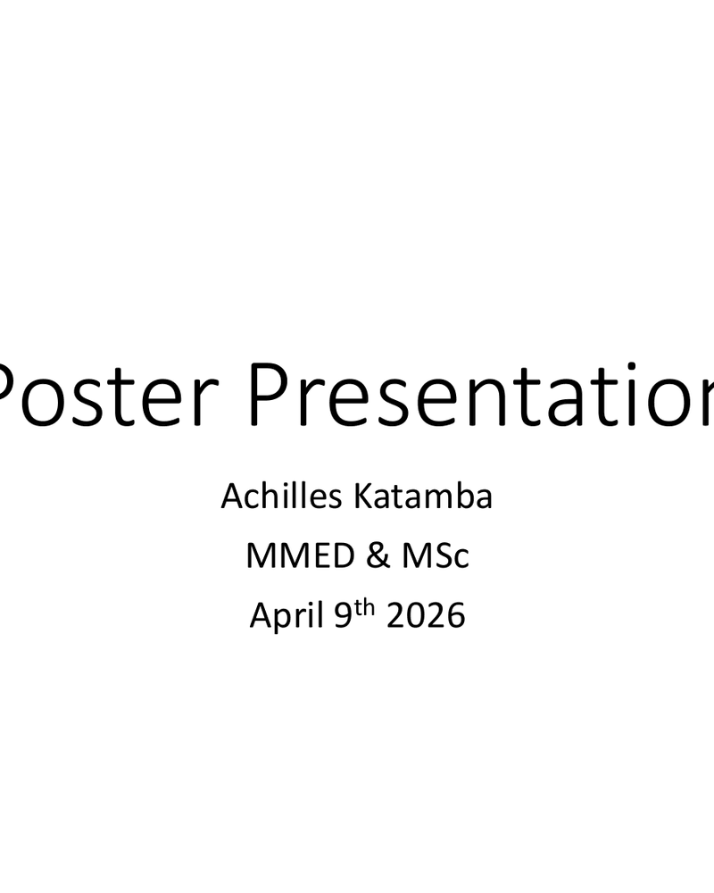 POSTER PRESENTATION cover