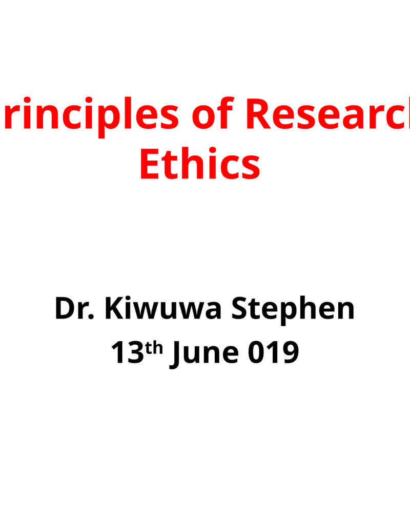 PRINCIPLES OF RESEARCH ETHICS cover