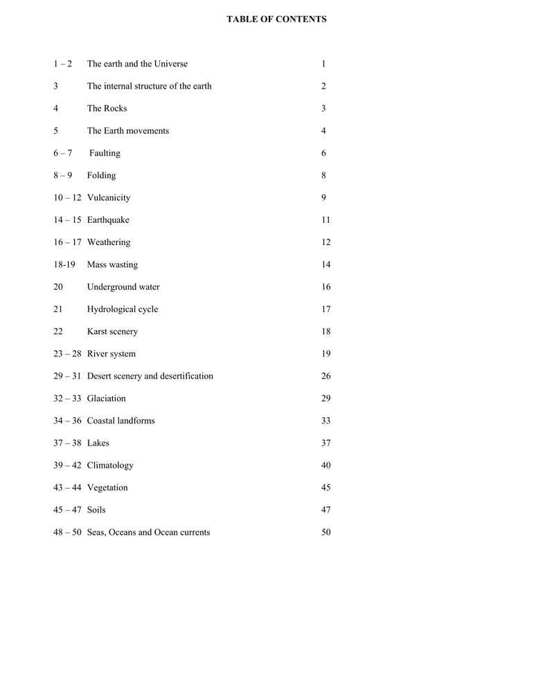 O LEVEL GEOGRAPHY NOTES PAPER ONE cover