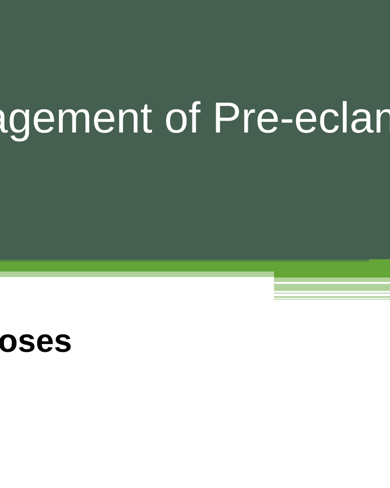MANAGEMENT OF PRE-ECLAMPSIA AND ECLAMPSIA cover